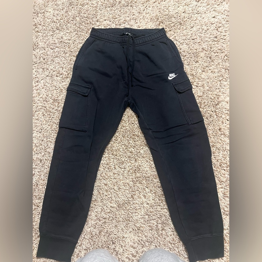 Nike Mens Black Joggers with Cargo Pockets